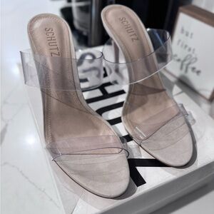 Nude Schutz Heels